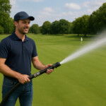 IBC Guardian Tote Topper and Pump System for watering a golf course